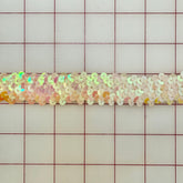 Sequin Trim - 3/4-inch Stretch Sequin Iridescent White Close-Out